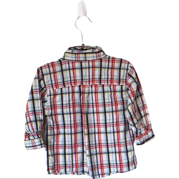 Carters 'Watch the Wear' L/S Button Down- 24 MTHS - Picture 2 of 5
